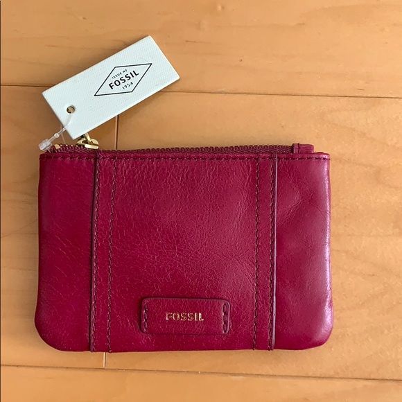 Fossil Handbags - NWT Fossil Pink Card Wallet & Key Chain